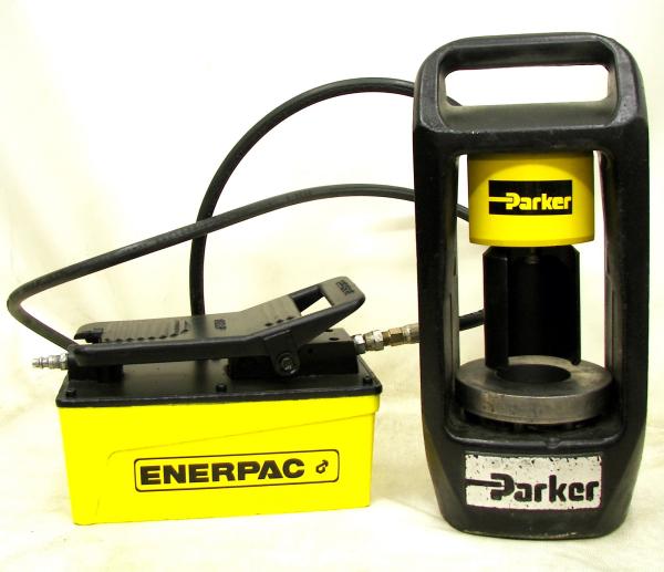 NICE! PARKER MINIKRIMP HYDRAULIC HOSE CRIMPER CRIMPING