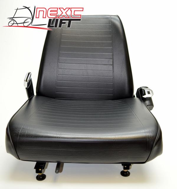 NEW UNIVERSAL VINYL FORKLIFT SEAT WITH BELT FITS CLARK CAT HYSTER YALE